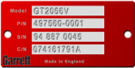 Garrett Turbo Identification Tag